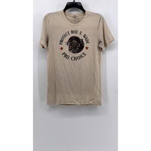 BELLA + CANVAS Women's Beige Crewneck Graphic T-Shirt SZ S